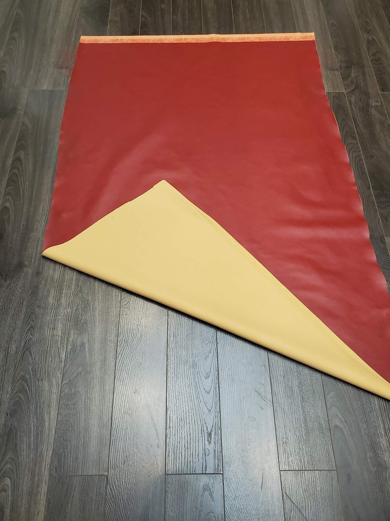 NAT Leathers | Burgundy Soft Faux Vegan Leather PU (Peta Approved Vegan) | 1 Yard (36 inch Long x 54 inch Wide) Cut by The Yard | Synthetic Pleather Nappa 0.9 mm Smooth Upholstery | 36"x54" - Image 5